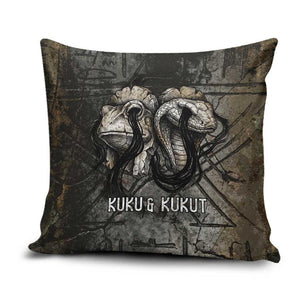Egypt Kek and Kauket Pillow Cover Ancient Void Theme with Frog and Serpent Duality