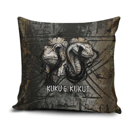 Egypt Kek and Kauket Pillow Cover Ancient Void Theme with Frog and Serpent Duality