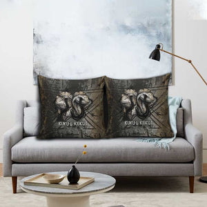 Egypt Kek and Kauket Pillow Cover Ancient Void Theme with Frog and Serpent Duality