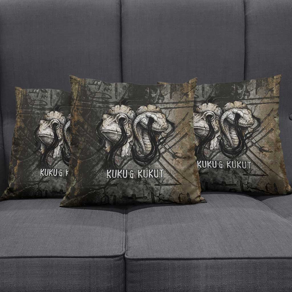 Egypt Kek and Kauket Pillow Cover Ancient Void Theme with Frog and Serpent Duality