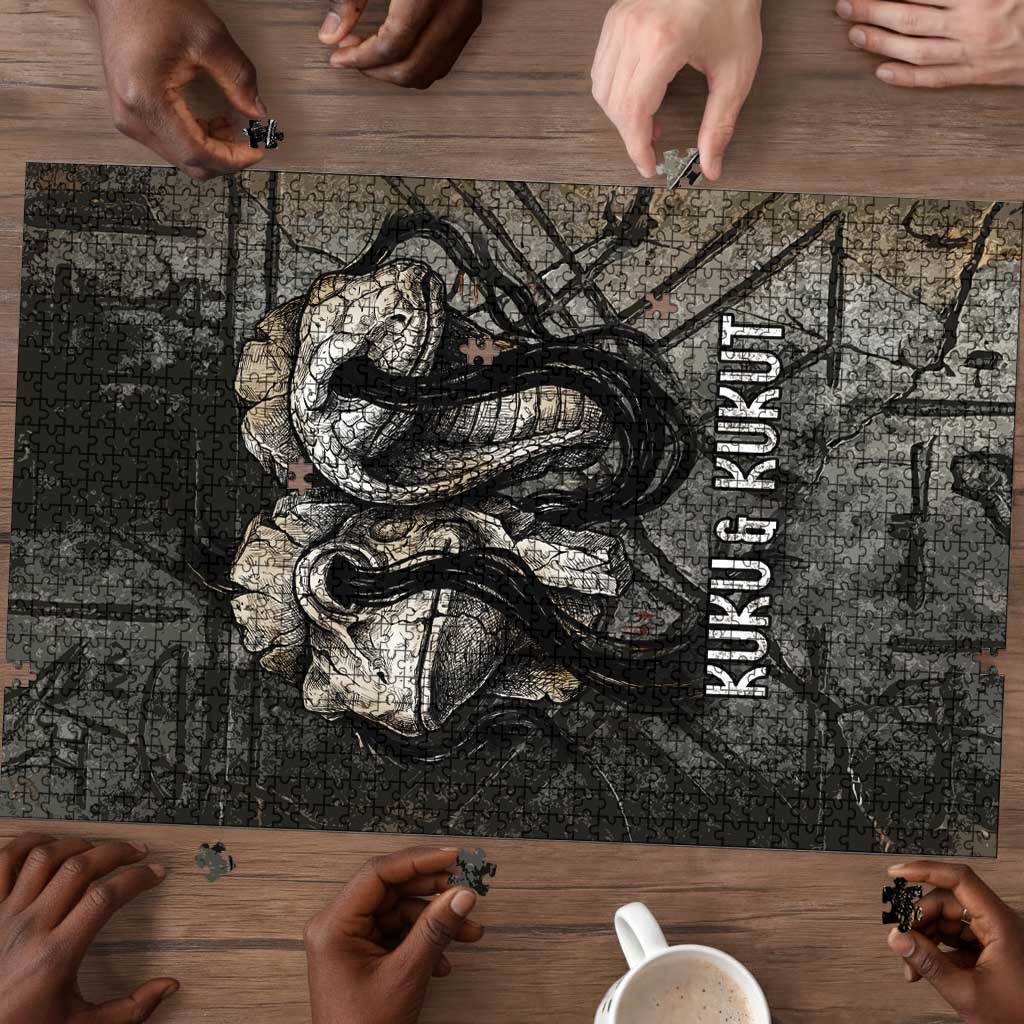 Egypt Kek and Kauket Puzzle Ancient Void Theme with Frog and Serpent Duality