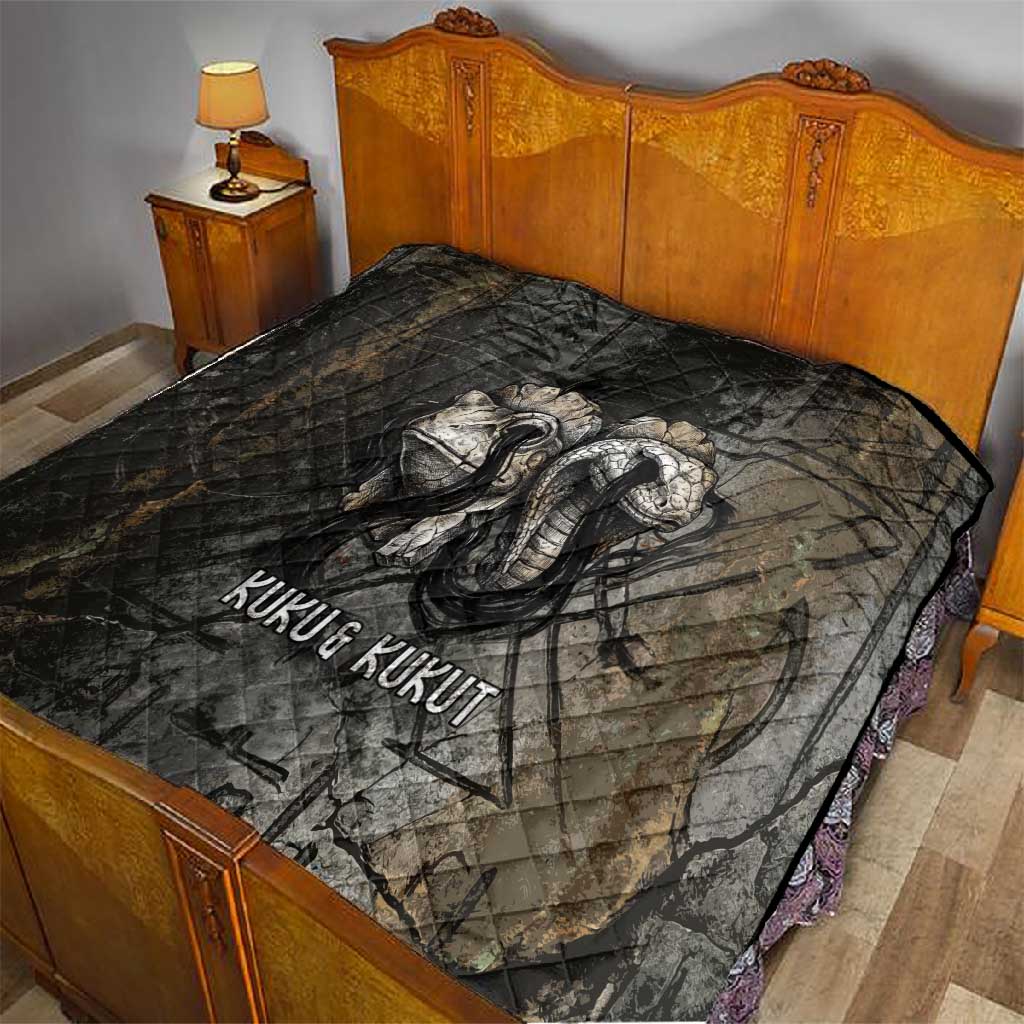 Egypt Kek and Kauket Quilt Ancient Void Theme with Frog and Serpent Duality