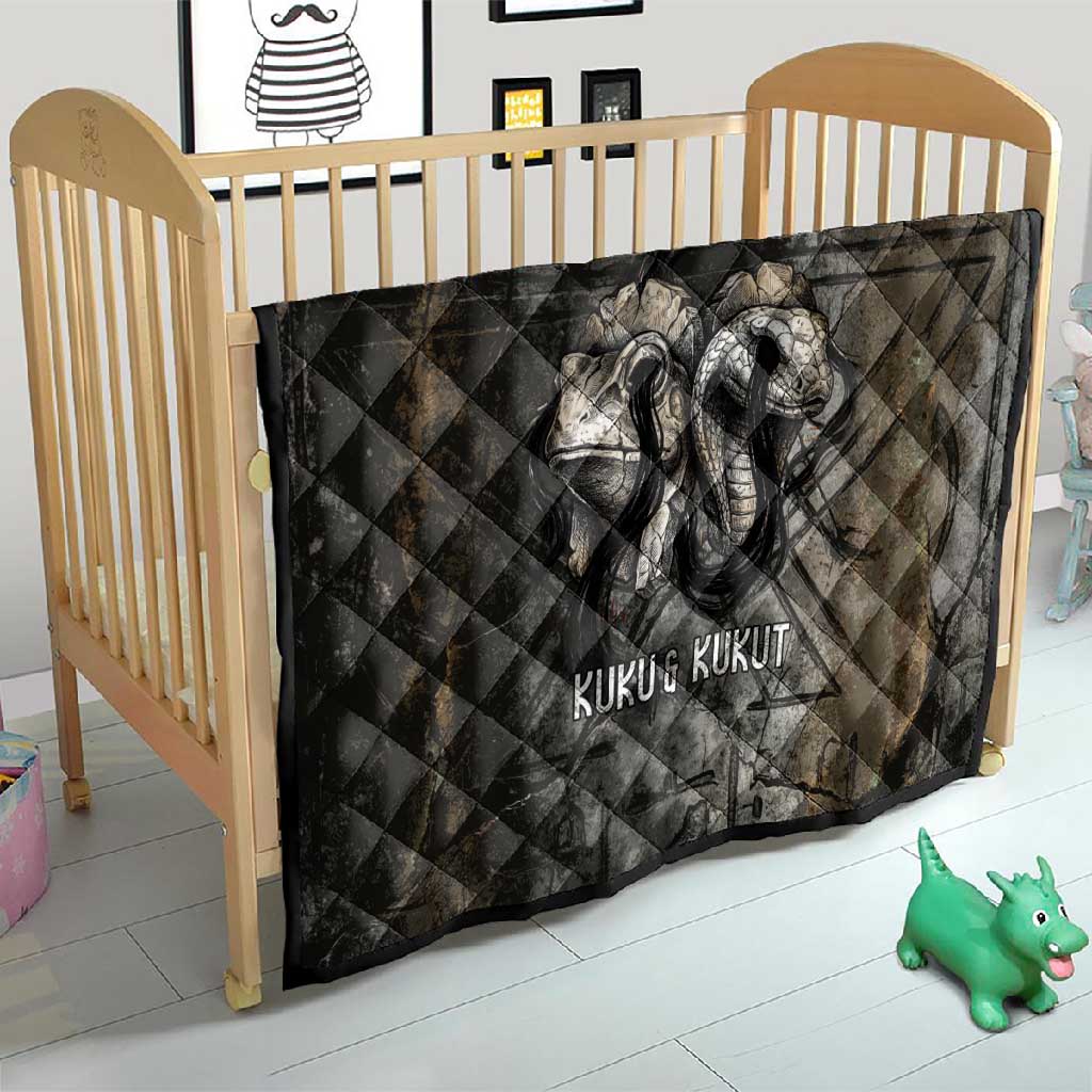 Egypt Kek and Kauket Quilt Ancient Void Theme with Frog and Serpent Duality
