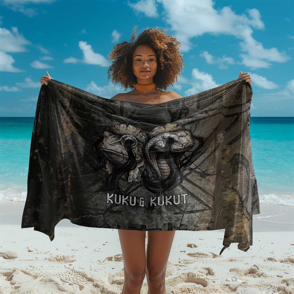 Egypt Kek and Kauket Sarong Ancient Void Theme with Frog and Serpent Duality