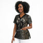 Egypt Kek and Kauket Scrub Top Ancient Void Theme with Frog and Serpent Duality