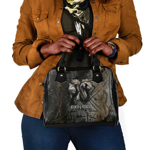 Egypt Kek and Kauket Shoulder Handbag Ancient Void Theme with Frog and Serpent Duality