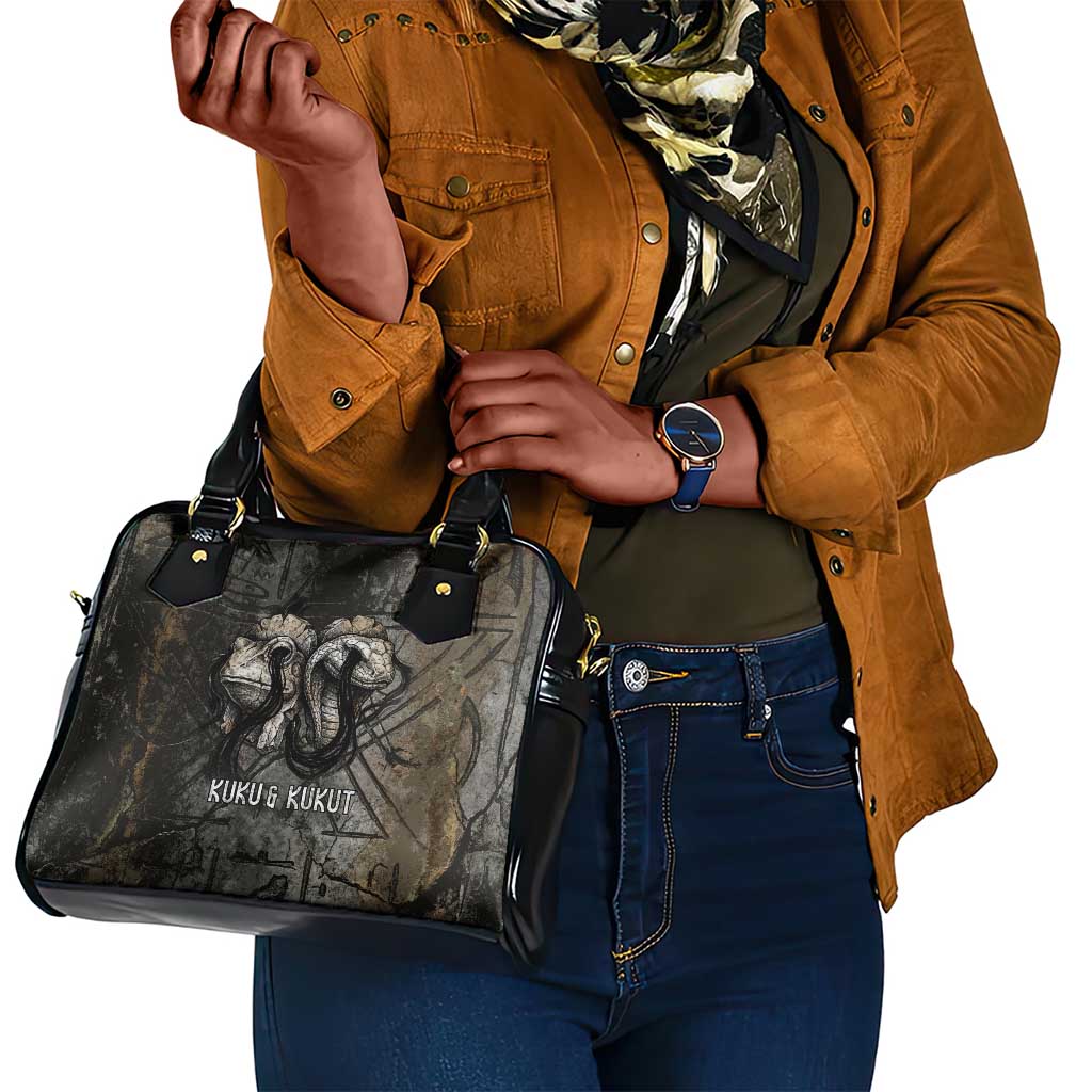 Egypt Kek and Kauket Shoulder Handbag Ancient Void Theme with Frog and Serpent Duality