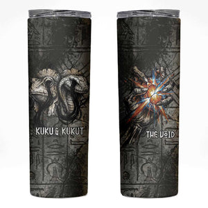 Egypt Kek and Kauket Skinny Tumbler Ancient Void Theme with Frog and Serpent Duality