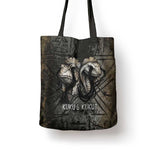 Egypt Kek and Kauket Tote Bag Ancient Void Theme with Frog and Serpent Duality