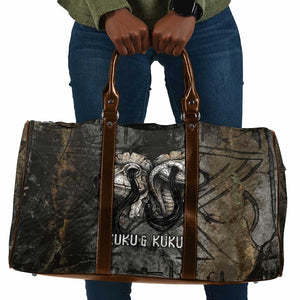 Egypt Kek and Kauket Travel Bag Ancient Void Theme with Frog and Serpent Duality