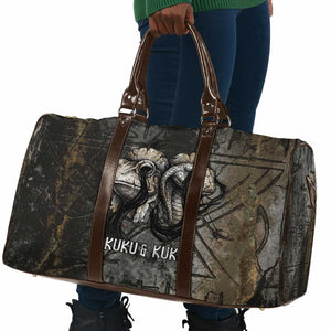 Egypt Kek and Kauket Travel Bag Ancient Void Theme with Frog and Serpent Duality