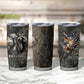 Egypt Kek and Kauket Tumbler Cup Ancient Void Theme with Frog and Serpent Duality