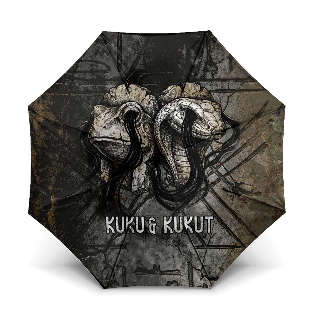 Egypt Kek and Kauket Umbrella Ancient Void Theme with Frog and Serpent Duality
