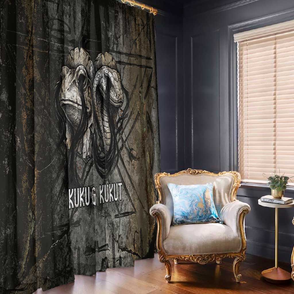 Egypt Kek and Kauket Window Curtain Ancient Void Theme with Frog and Serpent Duality