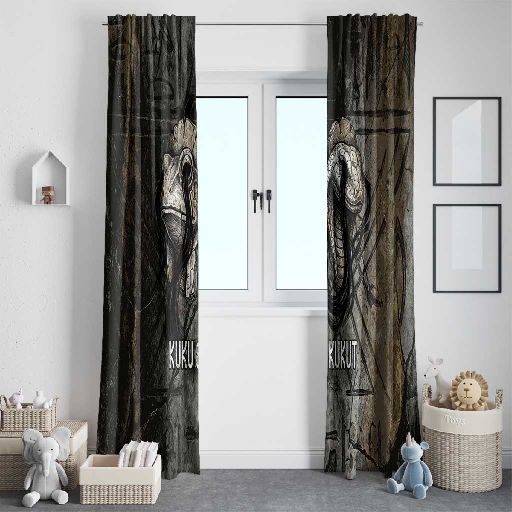 Egypt Kek and Kauket Window Curtain Ancient Void Theme with Frog and Serpent Duality