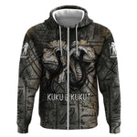 Egypt Kek and Kauket Zip Hoodie Ancient Void Theme with Frog and Serpent Duality