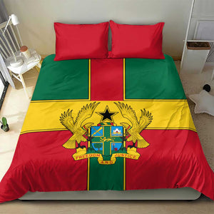 African Ghana Bedding Set Flag with Coat of Arms Simple Design