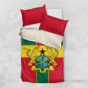 African Ghana Bedding Set Flag with Coat of Arms Simple Design