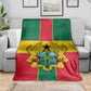 African Ghana Blanket Flag with Coat of Arms Simple Design