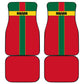 African Ghana Car Mats Flag with Coat of Arms Simple Design