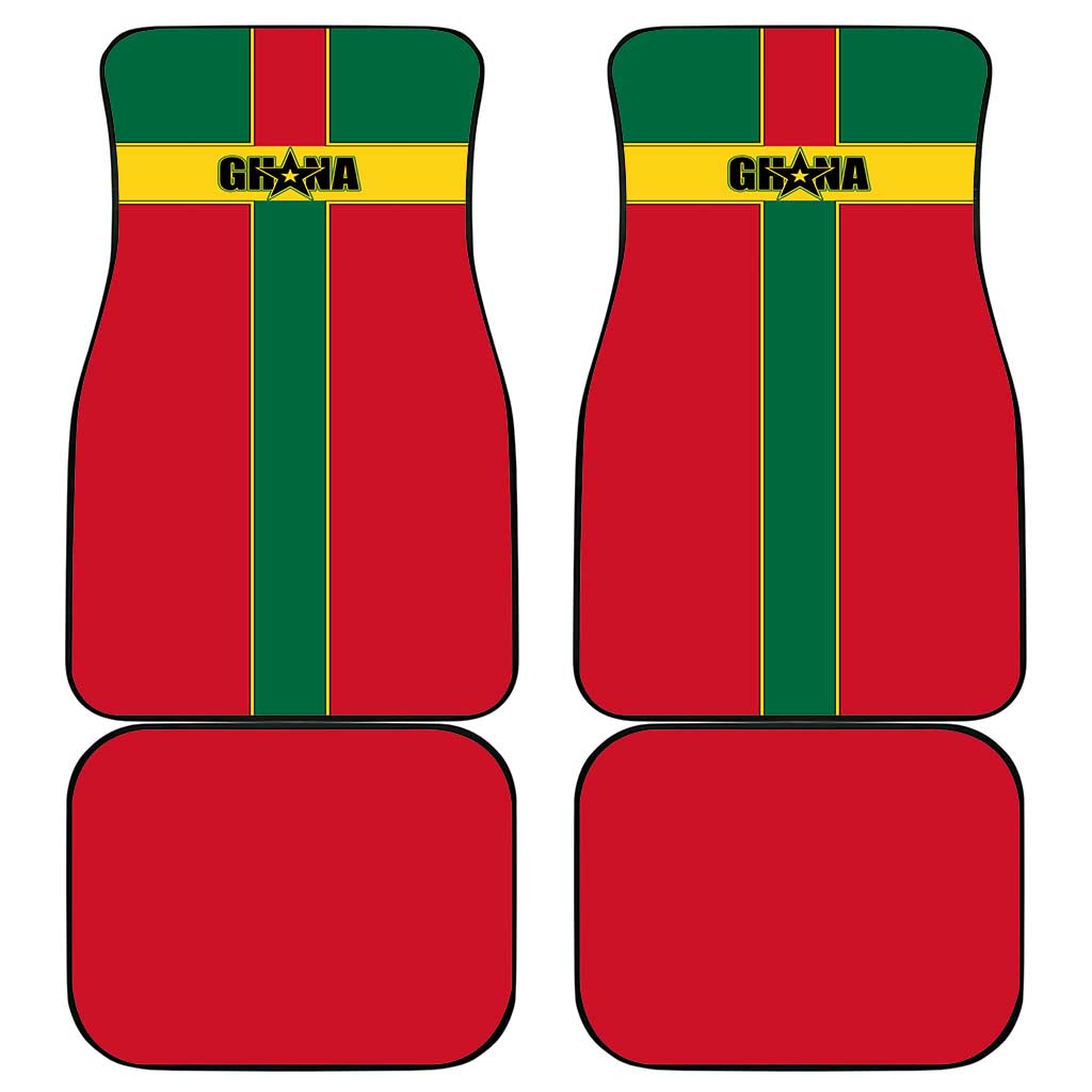 African Ghana Car Mats Flag with Coat of Arms Simple Design