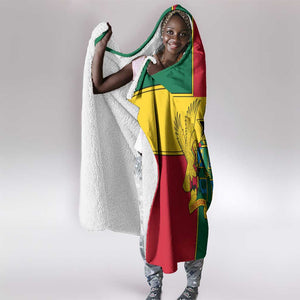 African Ghana Hooded Blanket Flag with Coat of Arms Simple Design