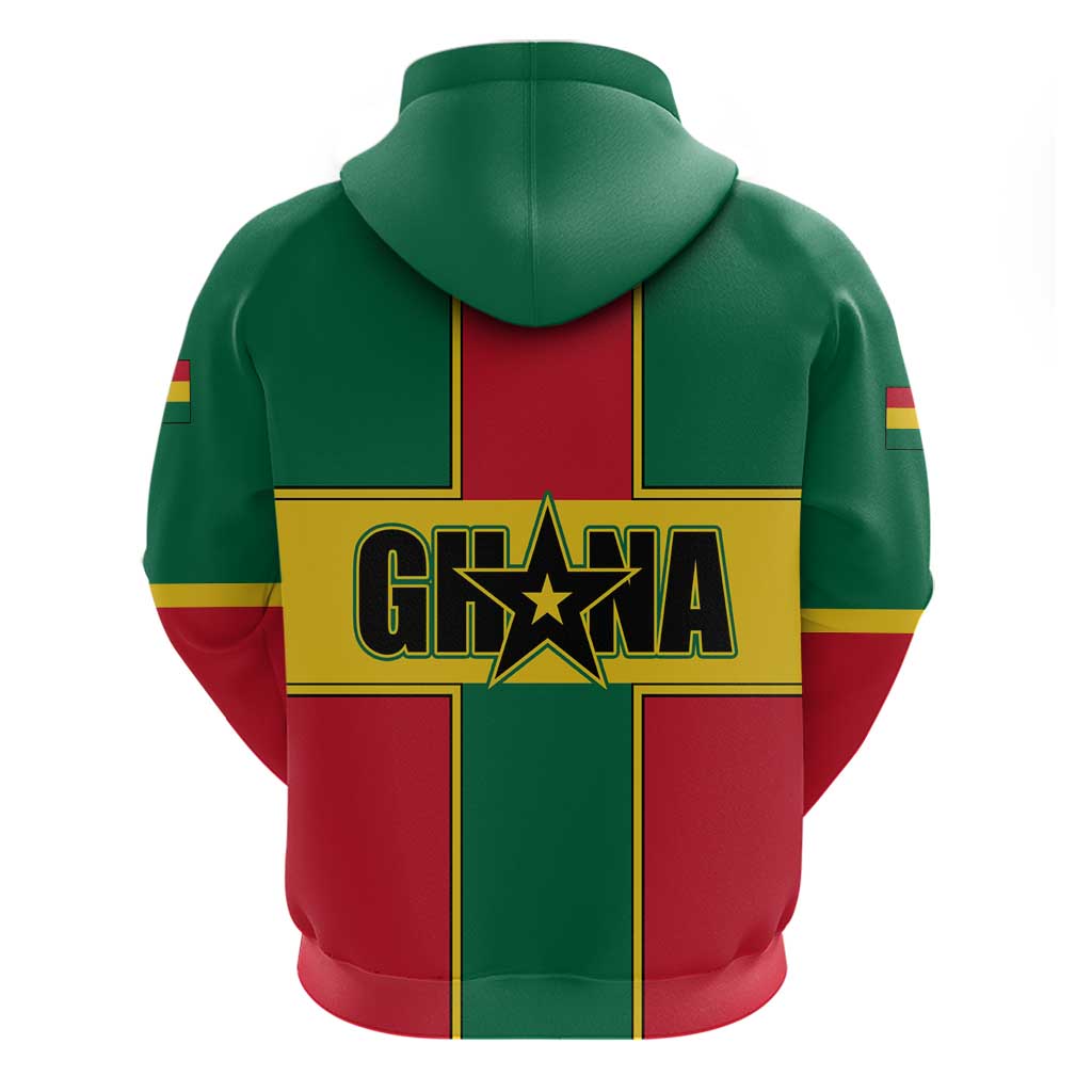 African Ghana Hoodie Flag with Coat of Arms Simple Design
