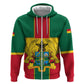African Ghana Hoodie Flag with Coat of Arms Simple Design