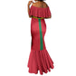 African Ghana Mermaid Dress Flag with Coat of Arms Simple Design