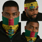African Ghana Neck Gaiter Flag Coat of Arms Simple Design TS04