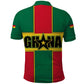 African Ghana Polo Shirt Flag with Coat of Arms Simple Design