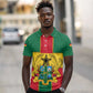 African Ghana Polo Shirt Flag with Coat of Arms Simple Design