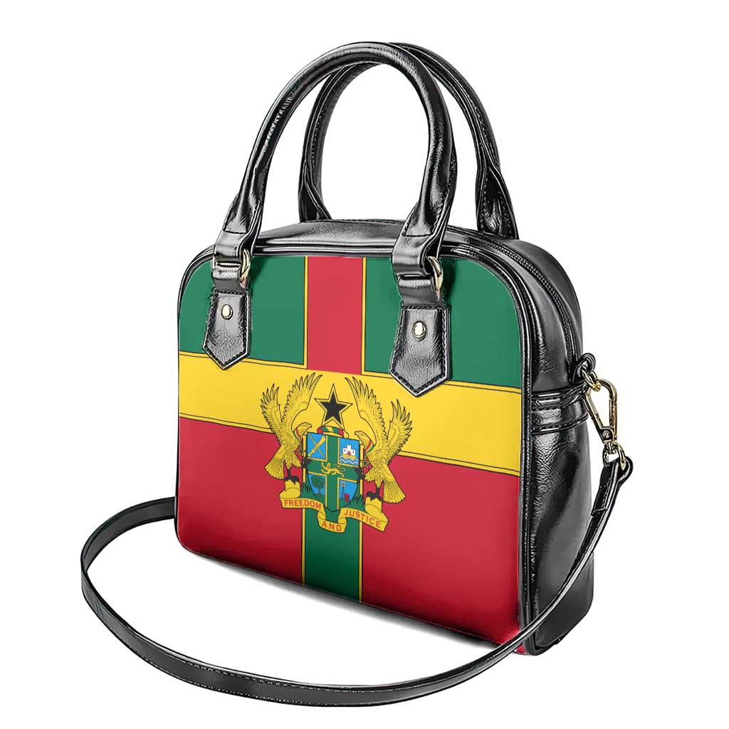 African Ghana Shoulder Handbag Flag with Coat of Arms Simple Design