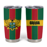 African Ghana Tumbler Cup Flag with Coat of Arms Simple Design