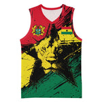Afro Ghana Lion Basketball Jersey Star Grunge Style TS04