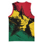 Afro Ghana Lion Basketball Jersey Star Grunge Style TS04