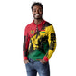 Afro Ghana Lion Long Sleeve Polo Shirt Star Grunge Style