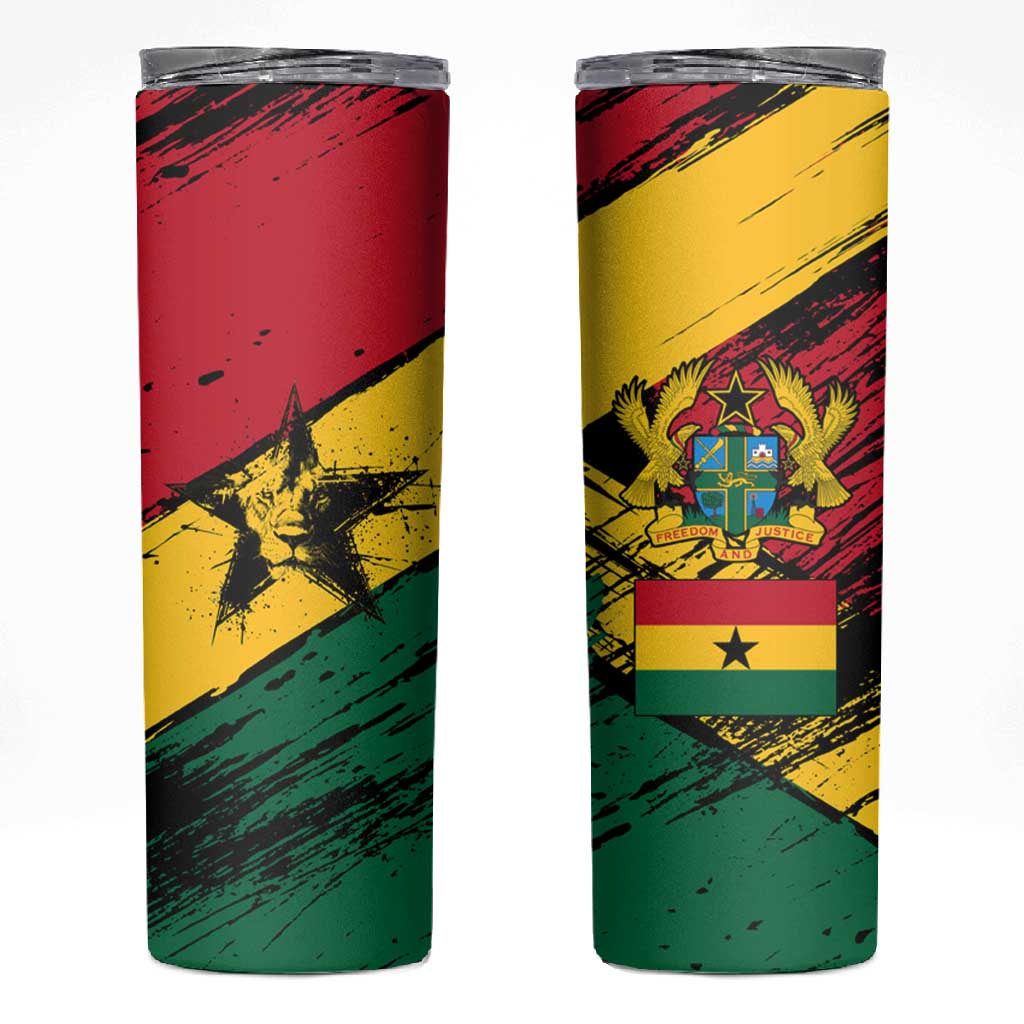 Afro Ghana Lion Skinny Tumbler Star Grunge Style