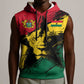 Afro Ghana Lion Sleeveless Hoodie Star Grunge Style - African Pride