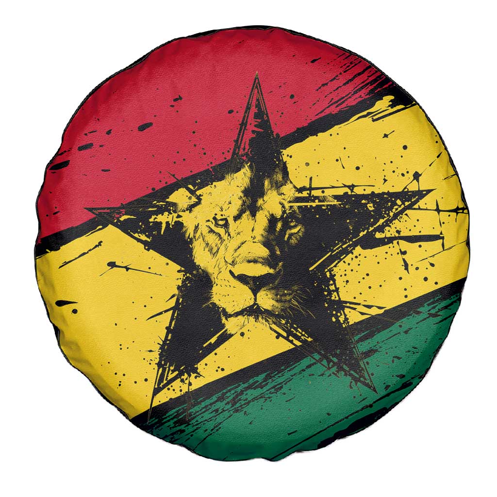 Afro Ghana Lion Spare Tire Cover Star Grunge Style