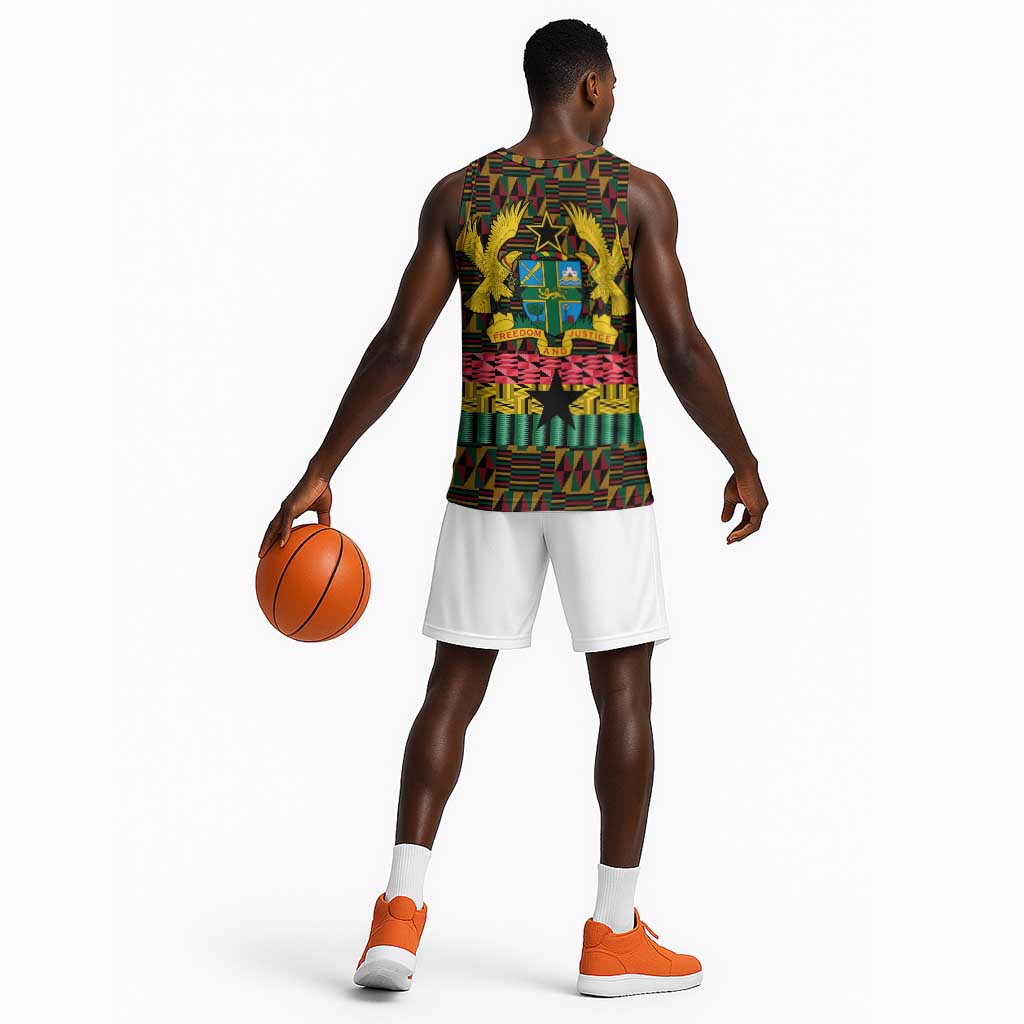 Kwame Nkrumah Ghana Basketball Jersey Kente Pattern African TS04
