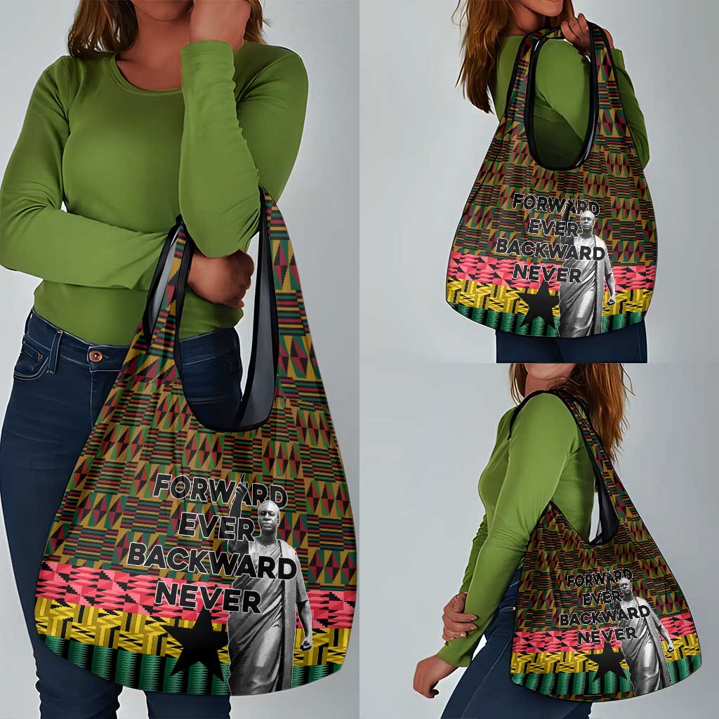 Kwame Nkrumah Ghana Grocery Bag Kente Pattern African