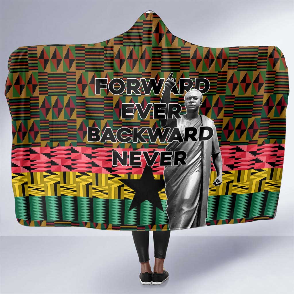 Kwame Nkrumah Ghana Hooded Blanket Kente Pattern African