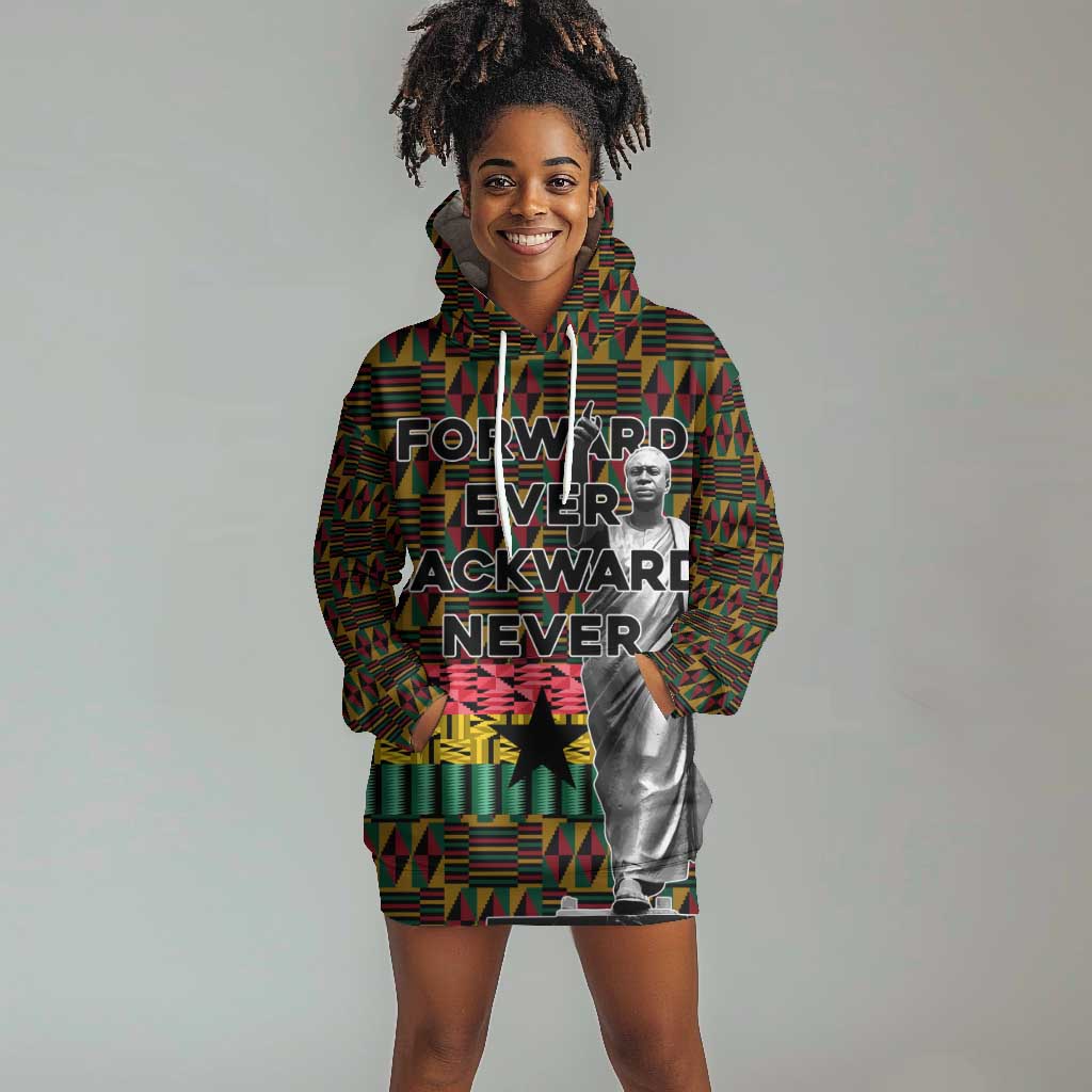 Kwame Nkrumah Ghana Hoodie Dress Kente Pattern African