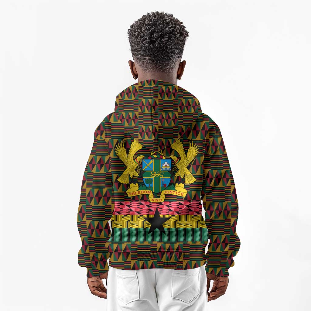 Kwame Nkrumah Ghana Kid Hoodie Kente Pattern African