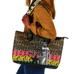 Kwame Nkrumah Ghana Leather Tote Bag Kente Pattern African