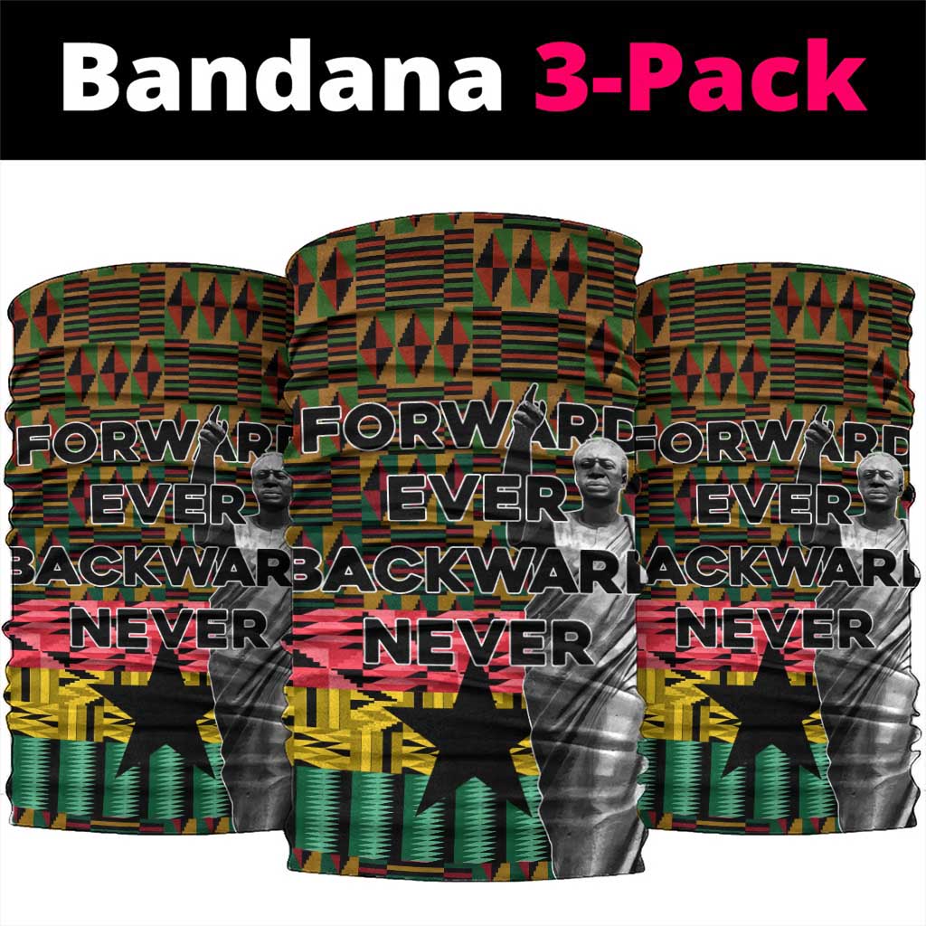 Kwame Nkrumah Ghana Neck Gaiter Kente Pattern African TS04
