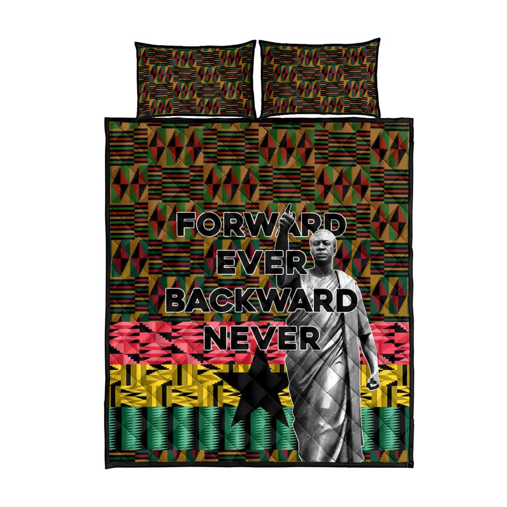 Kwame Nkrumah Ghana Quilt Bed Set Kente Pattern African