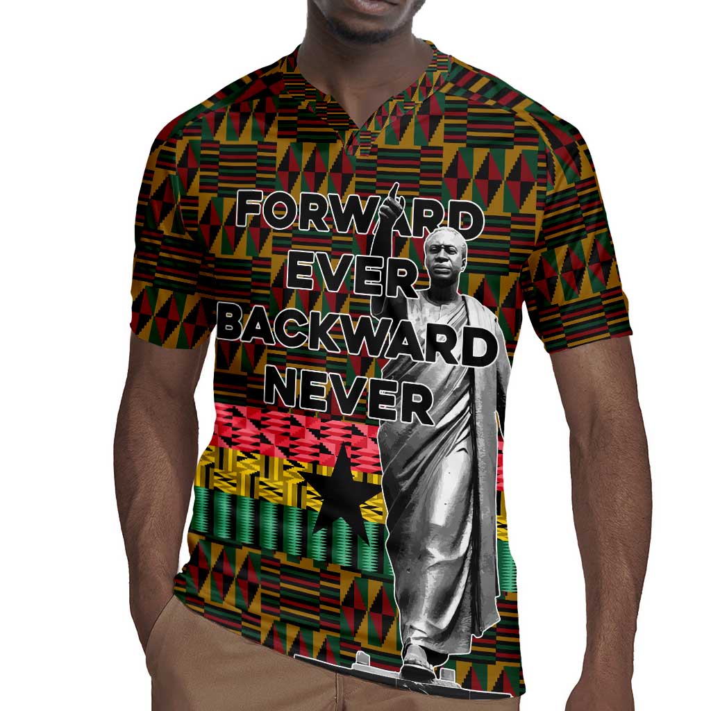 Kwame Nkrumah Ghana Rugby Jersey Kente Pattern African