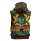 Kwame Nkrumah Ghana Sleeveless Zip Hoodie Kente Pattern African - African Pride
